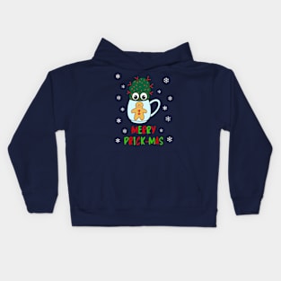 Merry Prick Mas - Small Cactus With Red Spikes In Christmas Mug Kids Hoodie